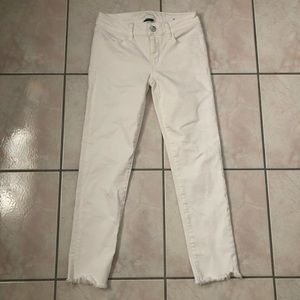 American Eagle White Jegging Crop